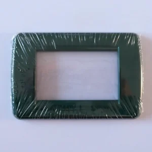 Placca Vimar 3 moduli rondò in metallo colore verde 16753.07